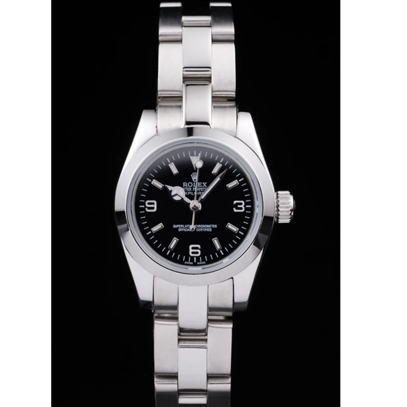 Good Copy Rolex Watches 98089 Black Explorer Stainless Rolex Steel Polished Dial 0611
